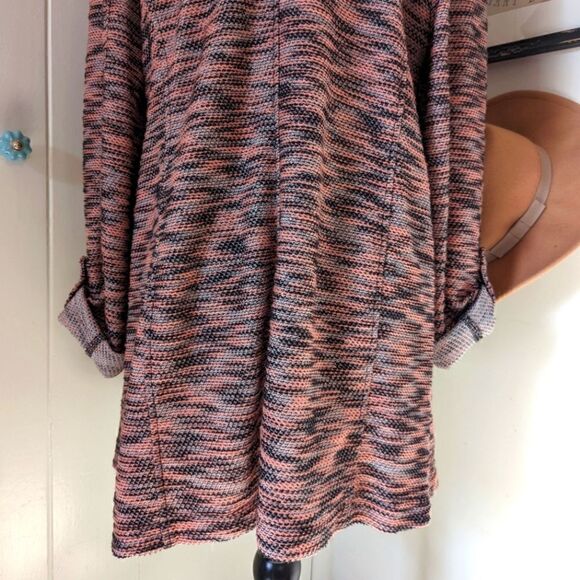 Bagatelle Tweed Draped Jacket L Lagenlook Rebel Punk Coastal Cowgirl Preppy - Picture 10 of 12